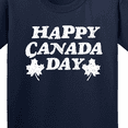 thumbnail image 4 of Inktastic Happy Canada Day with Distressed Maple Leaves Youth T-Shirt, 4 of 5