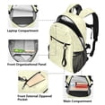 thumbnail image 5 of JIALIOU 14" Laptop Backpack Waterproof Airline Approved Stylish Casual Daypack for Travel Business College Work, Yellow Blue Polka Dot, 5 of 8