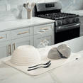 thumbnail image 6 of S&T INC. Dish Drying Mat XL, 18” x 24”, Absorbent Microfiber Kitchen Counter Mat, Dish Drying Pad for Dishes, Utensils, Pots and Pans, Extra Large, Cream, 6 of 9