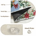 thumbnail image 2 of Beige Christmas Bathroom Rug Washable 2x3 Entryway Rug Non Slip Xmas Tree Gnomes Poinsettia Snowflake Front Door Mat Low Pile Indoor Doormat Throw Floor Carpet for Kitchen Bedroom Entrance, 2 of 8