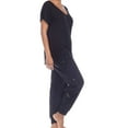 thumbnail image 2 of Honeydew Womens Embroidered Lounge Set 2 Piece,Black,X-Small, 2 of 3
