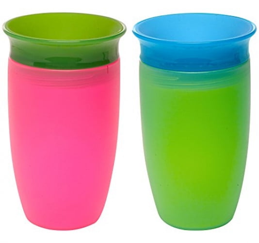 Munchkin Miracle 360 Sippy Cup, Pink/Green, 10 Ounce, 2 Count