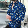 thumbnail image 1 of Camisas geométricas para hombre, camisas de moda, camisas hawaianas de manga larga, blusas de playa, ropa para hombre, camisas con grafiti, ropa de calle, 1 of 6