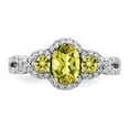 thumbnail image 5 of Primal Silver Sterling Silver Rhodium-plated Diamond and Lemon Quartz Ring, 5 of 5