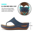 thumbnail image 5 of Womens Sandals Flip Flops for Women with Arch Support Cushion Summer Casual Rhinestone Wedge sandal Shoes Massage Function, 5 of 7