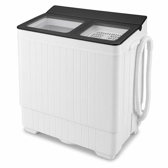 Airfind Portable Washing Machine with 18 LBS Washer and 8 LBS Spinner Combo, PP Acrylic PE EVA Metal Frame, Gray