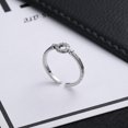thumbnail image 4 of Sterling Silver Adjustable Open Ring For Women Zircon Inlaid Korean Inspired Design With Unique Character Gift, 4 of 6
