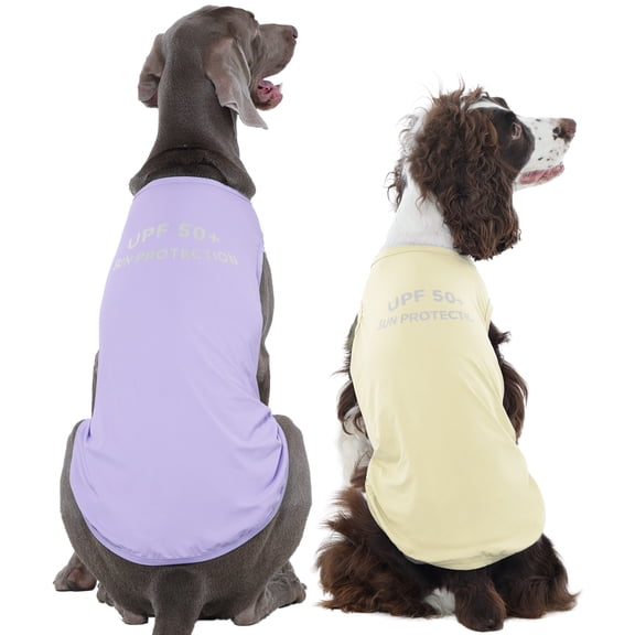 IDOMIK 2Pack Stretchy Dog Shirts Soft and Cool T-Shirts