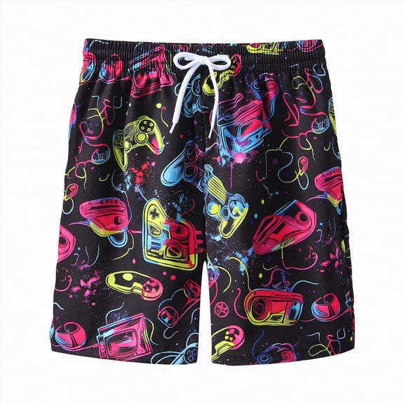 Leey-World Boys UPF50 Sun Protection Novelty Swim Trunks(Multicolour,7-8 Years)