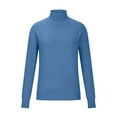 thumbnail image 3 of FAIWAD Womens Turtleneck Sweater Long Sleeve Solid Color Knitted Pullover Warm Fall Winter Jumper Tops, 3 of 6
