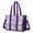 Bichon Dog Purple, variant on Teacher Tote Bag,Australian Shepherd Dog and Footprints Teacher Utility Tote Bag,Large Work Tote Bags for Women with Multiple Pockets,Top Zipper Closure,13.8x10.6x6.7 Inch