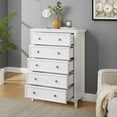 thumbnail image 7 of Llinc Store 44.3" Tall Modern 5 Drawers Dresser Freestanding 15" Depth Drawers Cabinet, Chest of Drawers Closet Organizers for Living Room, Bedroom, White, 7 of 7