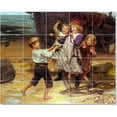 thumbnail image 1 of Ceramic Tile Mural-Arthur John Elsley Children Painting 9. 60" w x 48" h using (20) 12 x 12 ceramic tiles, 1 of 3