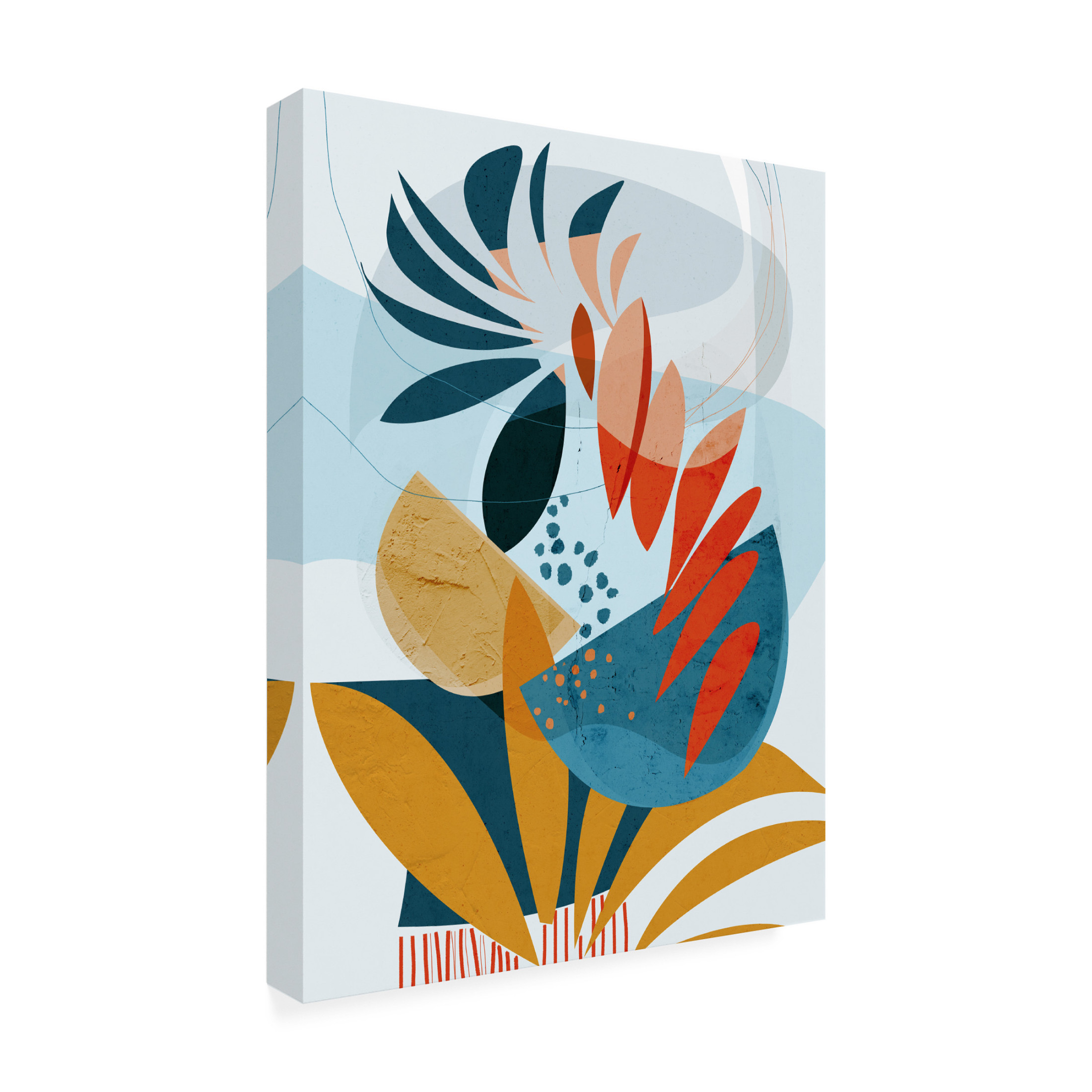 Canvas Wall Art - Ishita Banerjee 'Tropical Planted' Wall Art for Living Room, Bedroom, or Office Décor by Trademark Fine Art - 14 x 19 Inches