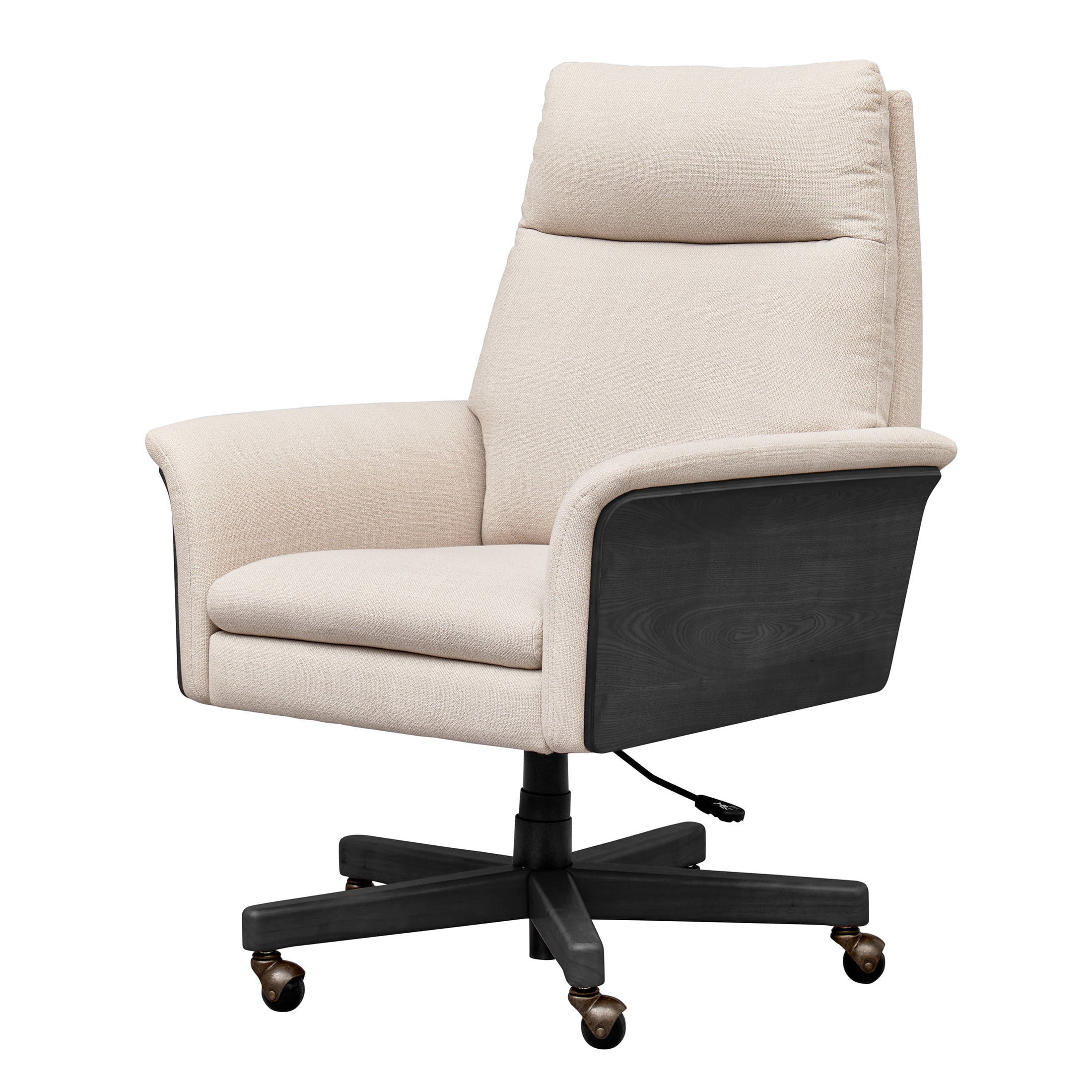 Better Homes & Gardens Juliet Tall Back Office Chair, Linen and Rich Black Finish