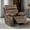 Saddle Brown, variant on CHITA for Living Room Manual Rocker Recliners with Adjustable Headrests, Elephant Grey