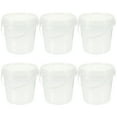 thumbnail image 2 of 6 recipientes de plástico transparente con tapa para helado, contenedores para almacenar alimentos, cubos redondos de plástico con asa., 2 of 7