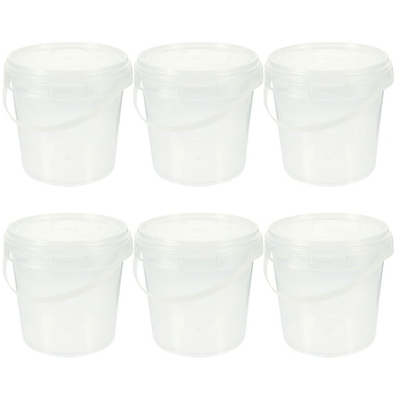 WRISTBIQUE Transparent Bucket Home Use Plastic 6pcs