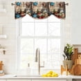 thumbnail image 4 of Tie Up Valances for Windows, Country Flower Adjustable Valance Curtains Window Treatment for Living Room, Western Texas Star Butterfly Barn Door Rod Pocket Kitchen Curtains & Drapes 42x12 Inch, 4 of 9