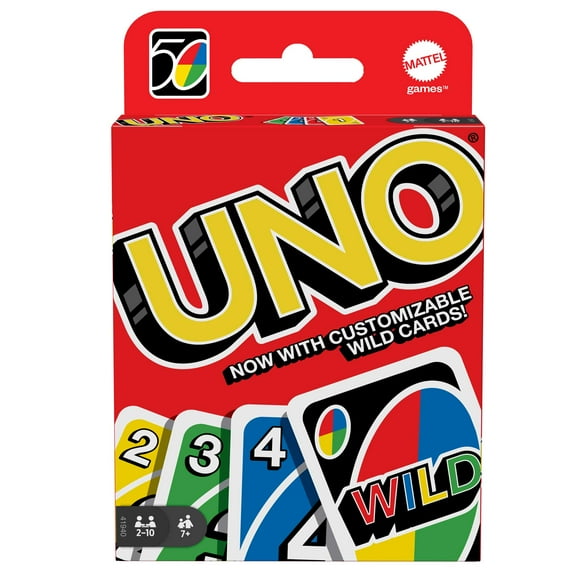 UNO Card Game for Family Night 50th Anniversary Edition, Match Color and Numbers