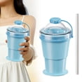 thumbnail image 2 of 340Ml Collapsible Ice Hockey Cup, Mohdy Silica Gel Kitchen Cups, 2 In 1 Silicone Ice Maker Cup Foldable Ice Cup With And Lid Leakproof Travel Tumbler For Camping Summer Cold Drinks, 1 340Ml, 2 of 9