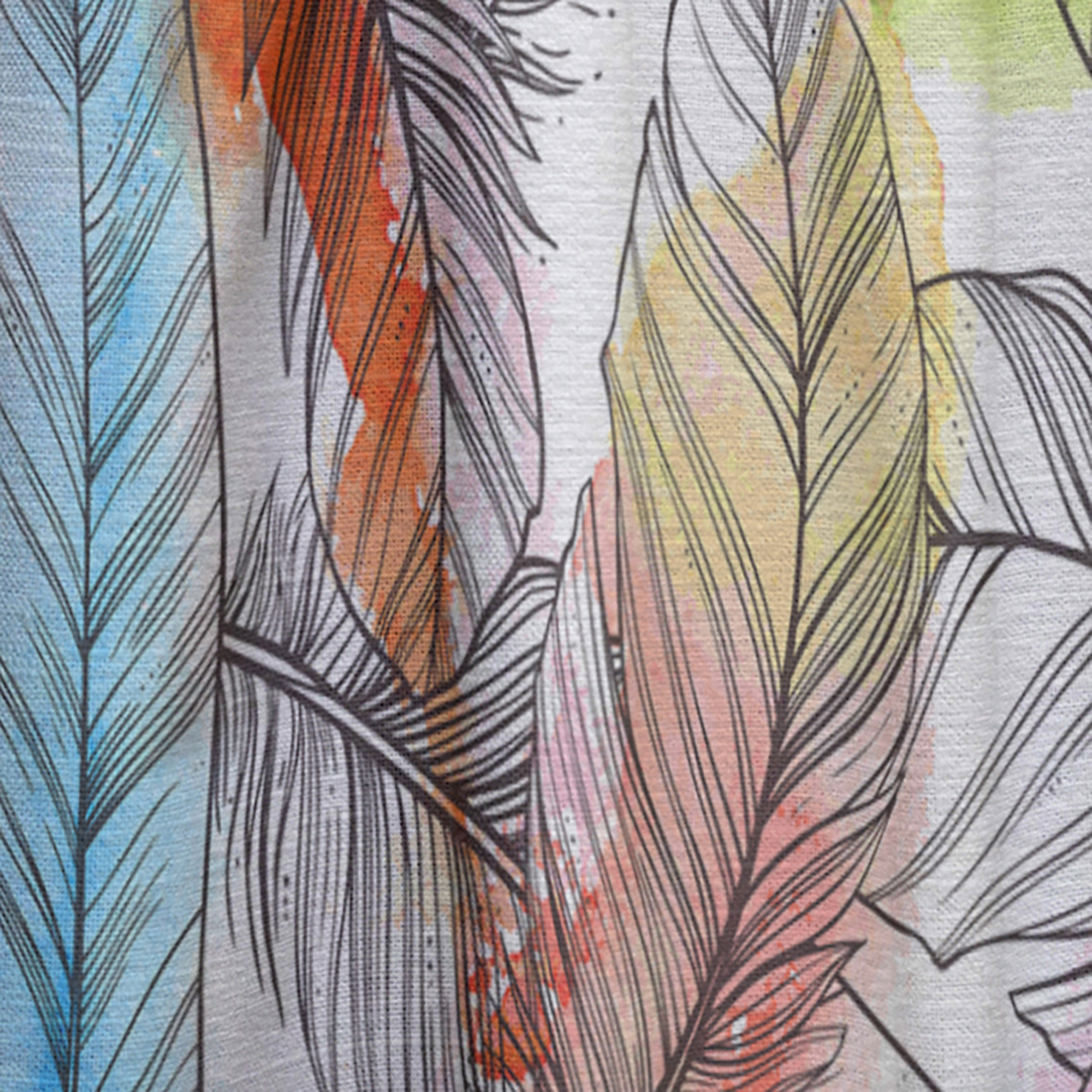 Designart 'Tropical Bright Mood VI' Southwestern Curtain Panel