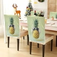 thumbnail image 3 of Decorative Chair Back Cover One Size x6 Chair Cover Dining Chair Slipcovers Chair Back Decoration Festival Chair Decoration Pineapple Glasses, 3 of 6
