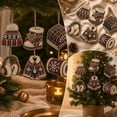 thumbnail image 2 of Hovilon 6PCS Christmas Wooden Ornaments DIY Pearl Kit, 6 Festive Designs Wood Pendant Style Holiday Tree Decor, DIY Painting of Diamond Craft Set for Home Decoration and Handmade Gift, 2 of 7