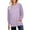 Purple, variant on Crewneck Fall Sweatshirts for Women Trendy Plain Long Sleeve Shirts Pullover Tops with Pockets