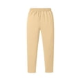 thumbnail image 5 of Resicozy Men Sweatpants With Pockets Baggy Straight Leg Drawstring Waist Joggers Pant Workout Gym Athletic Running Sweat Pants Beige S, 5 of 6
