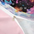thumbnail image 4 of Erosebridal Cartoon Black Girls Queen Duvet Cover Set,Rainbow Galaxy Starry Night Bedding For Kids Teens,Reversible Pink,3pcs(No Comforter), 4 of 6