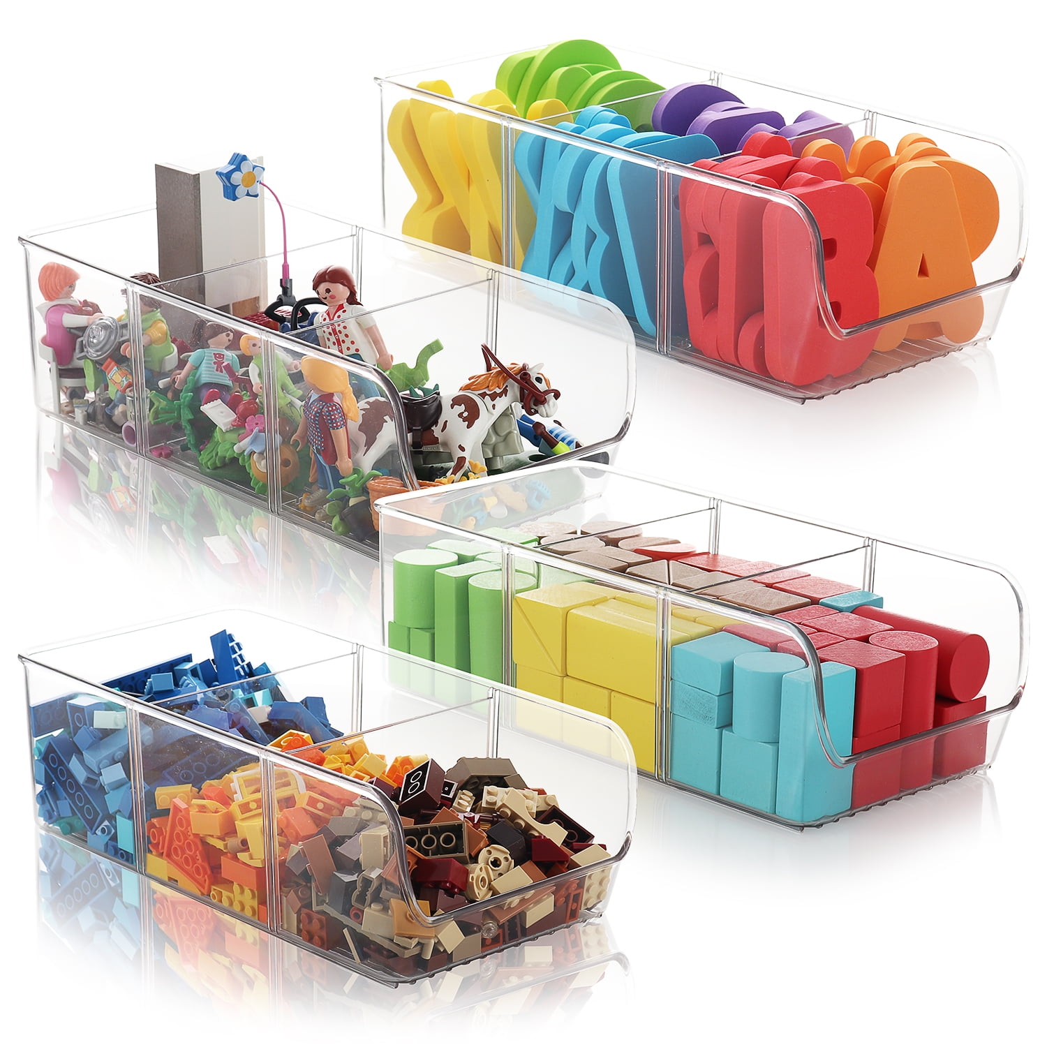 StorageBud Stackable Plastic with Handles Bathroom Storage Container &  Reviews