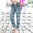 thumbnail image 4 of Wutalume Jeans for Women Slim Fit Straight Leg, Versatile Casual Pants with Cuff Hem, Pure Color Denim for Easy Styling,Light Blue XL, 4 of 7