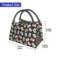 thumbnail image 2 of Disketp Colorful Retro Tape Bolsa Térmica Estampada, Bolsa Térmica Aislante para Almuerzo, Playa y Campamento, 2 of 6