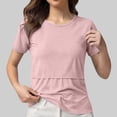 thumbnail image 2 of CAIXAI Womens Nursing Top Short Sleeve V-Neck Nursing Shirt Breastfeeding Shirts, 2 of 5