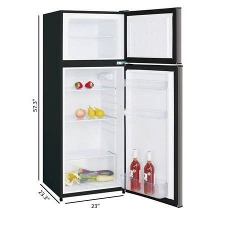 Photo 1 of * MINOR DAMAGE* RCA 7.2 Cu. Ft. Top Freezer Refrigerator in Platinum