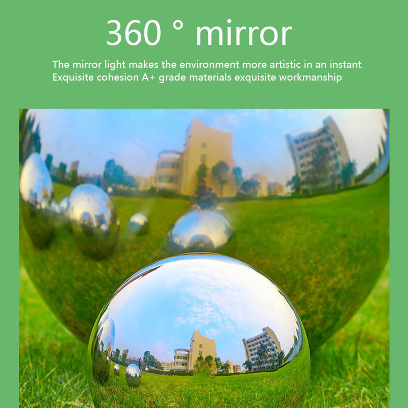 19mm Faderr Stainless Steel Mirror Ball Hollow Ball Globes Floating Pond Balls Gazing Balls for Home Garden Ornament Decoration 250mm Sphere Hotel Dance Seamless Mirror Ball 