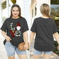 thumbnail image 4 of XCHQRTI Christmas Tree Shirt for Women Plus Size Tshirt Short Sleeve Graphic Top, 4 of 11