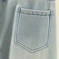 thumbnail image 6 of Odeerbi 5-16 Years Teen Girls Wide Leg Jeans Cute Denim Pants High Waisted Button Loose Pants with Pocket, 6 of 9