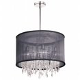 thumbnail image 1 of Radionic Hi Tech CHA-85301-PC-115-RHT Pendentif en Cristal Clair 6 avec Abat-Jour en Organza Noir, 1 of 1