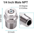 thumbnail image 3 of 40 Surface Cleaner Tips, 2.5 Orifice, 1/4'' NPT, 4000 PSI Spray Nozzles (4 Pcs), 3 of 5