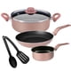 thumbnail image 2 of Batería de Cocina EKCO Rosa de 6 Piezas de Aluminio con Antiadherente DuraflonÂ® PRO, 2 of 3