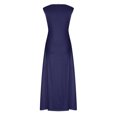 thumbnail image 3 of Robes d'Été pour Femmes Mode d'Été Manches Courtes Camisole Unie Bretelles Col Rond Robe Chandail Robes de Soirée pour Femmes Élégantes Élégantes en Liquidation, 3 of 4