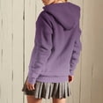 thumbnail image 5 of Uaswgudfs Women's Ombre Zip-Up Hoodie, Long Sleeve Drawstring Casual Jacket with Pockets - Trendy Outerwear Purple 2XL, 5 of 7