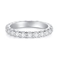 thumbnail image 2 of Anillo de plata de ley con circonita cúbica, elegante banda de plata de ley de 3 mm, anillos de plata de ley para mujer Xtellar plateado, 2 of 3