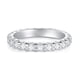 thumbnail image 2 of Anillo de plata de ley con circonita cúbica, elegante banda de plata de ley de 3 mm, anillos de plata de ley para mujer Xtellar plateado, 2 of 3
