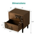 thumbnail image 2 of COSIEST Nightstand with 2 Storage Drawers, Mid Century Modern End Table, Accent Side Table, Vintage Wood Luxury Night Stand for Bedroom, Living Room, Walnut, 2 of 7