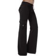 thumbnail image 1 of HAHDAXIA Womens Yoga Pants, Lounge Pants, Wide Leg Sweatpants Bootleg Pants with 3 Button Pockets, 1 of 4