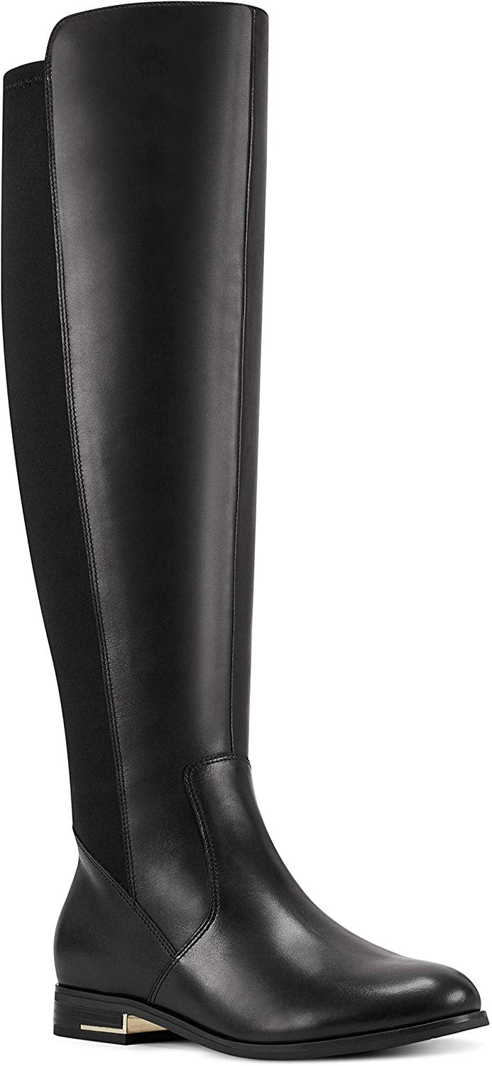 Women's Nine West Levi Tall Boot Black Alsina Leather 6 M 