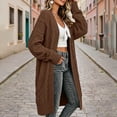 thumbnail image 4 of Oksale Long Cable Knit Cardigan for Women Plus Size Slouchy Long Sleeve Oversized Sweater Cardigans Duster Fall Open Front Winter Coats 2026 Brown 2XL, 4 of 9